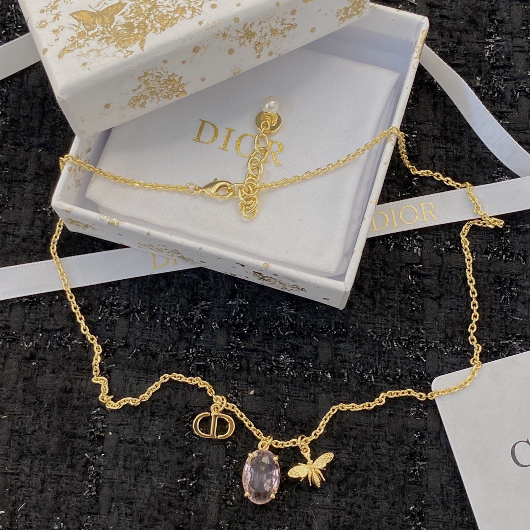 Dior Jewelry Necklace DIOR Pink Crystal Necklace - PONI - Image 5