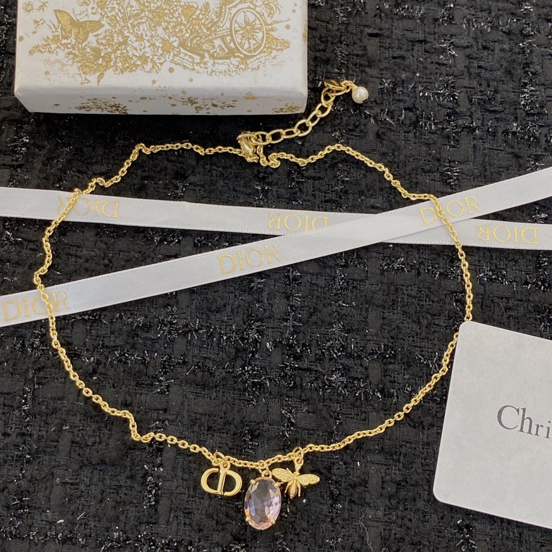 Dior Jewelry Necklace DIOR Pink Crystal Necklace - PONI - Image 4
