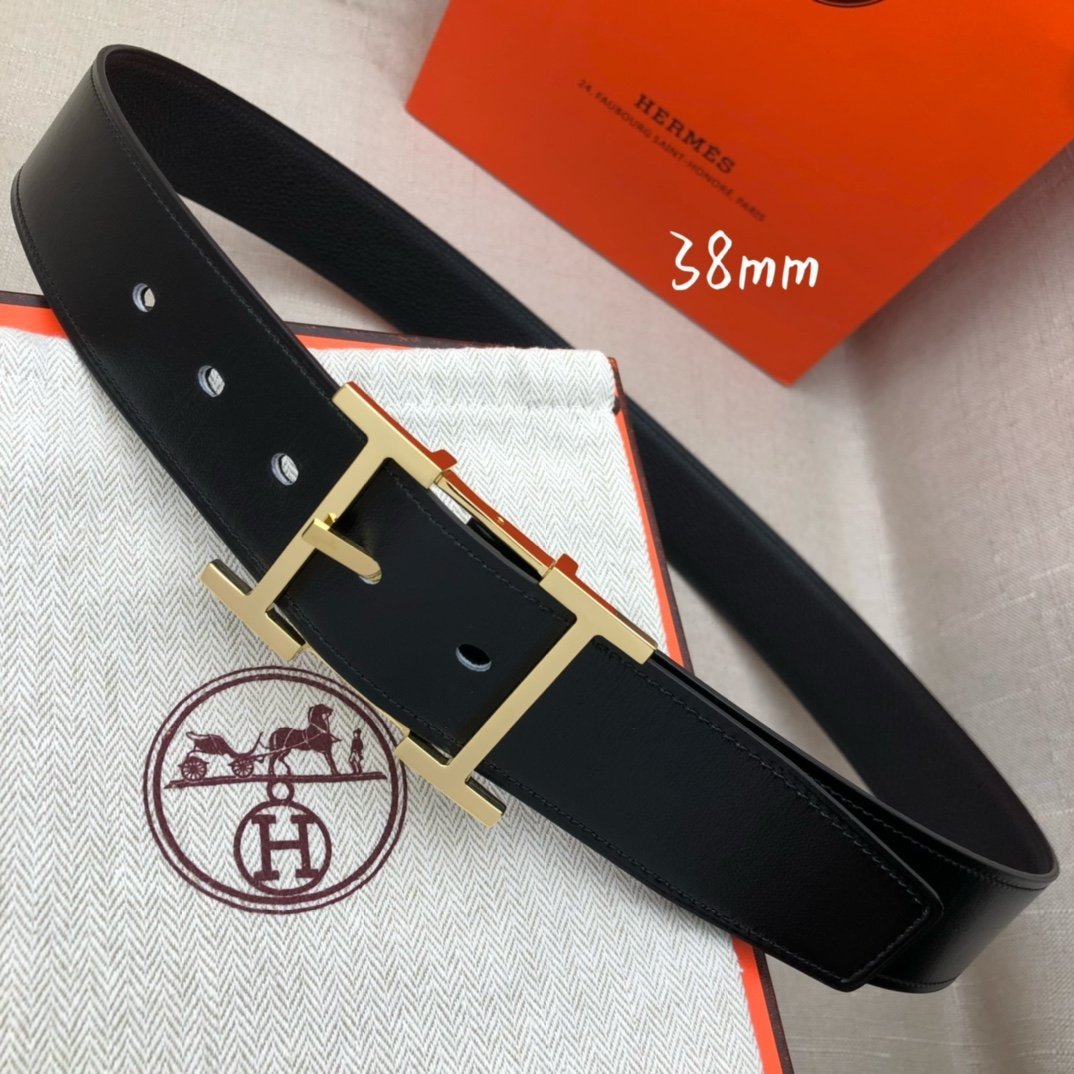 Hermes H Belt Buckle Reversible Black For Women, Women Belt #6 - Image 7