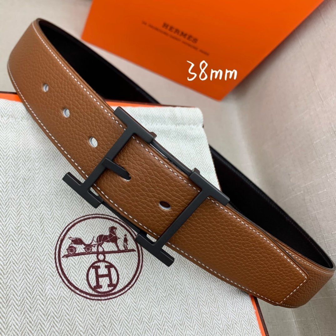 Hermes H Belt Buckle Reversible Brown For Women, Women Belt #5 - Image 8