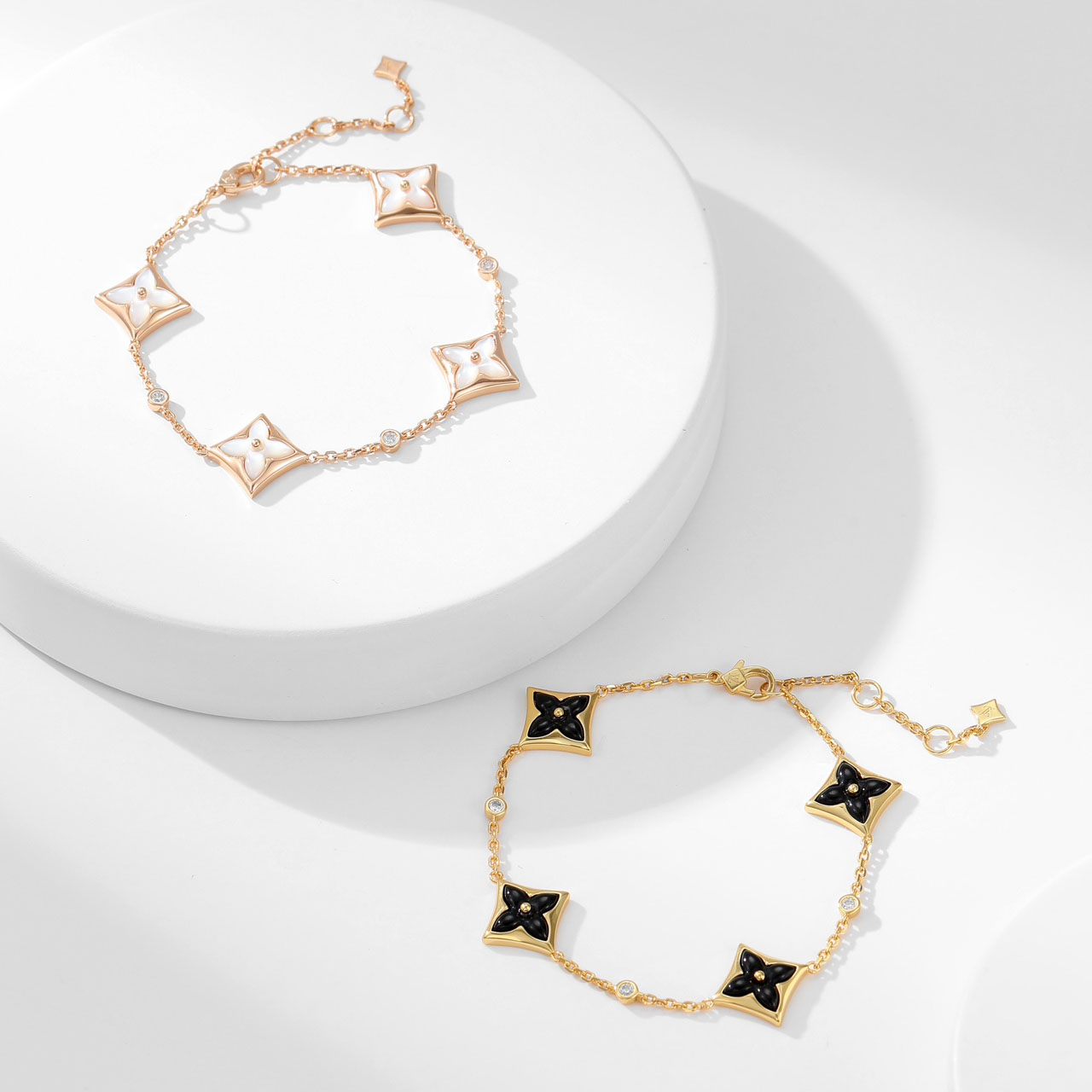 Louis Vuitton Four-Leaf Flower Rose Gold Bracelet - SUPER-MIRROR