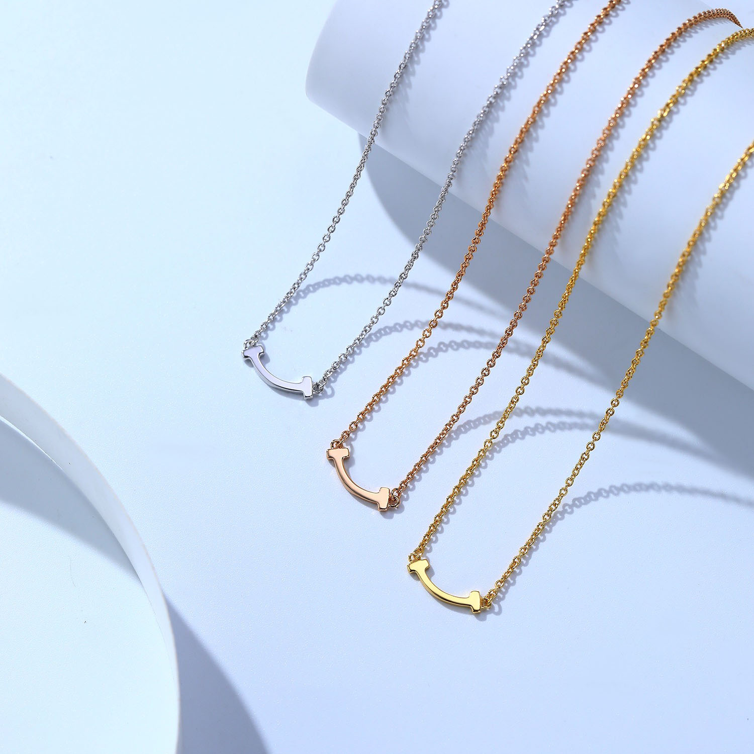 Tiffany T Smile Collection Smile Diamondless Necklace (Mini Version). - SUPER-MIRROR