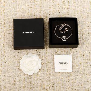 Chanel Black Round Enamel Bracelet