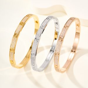 Cartier Love Full Star Diamond Bangle Width 4.8 mm - SUPER-MIRROR