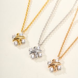 Tiffany Lynn Series Diamond Pendant Necklace - SUPER-MIRROR