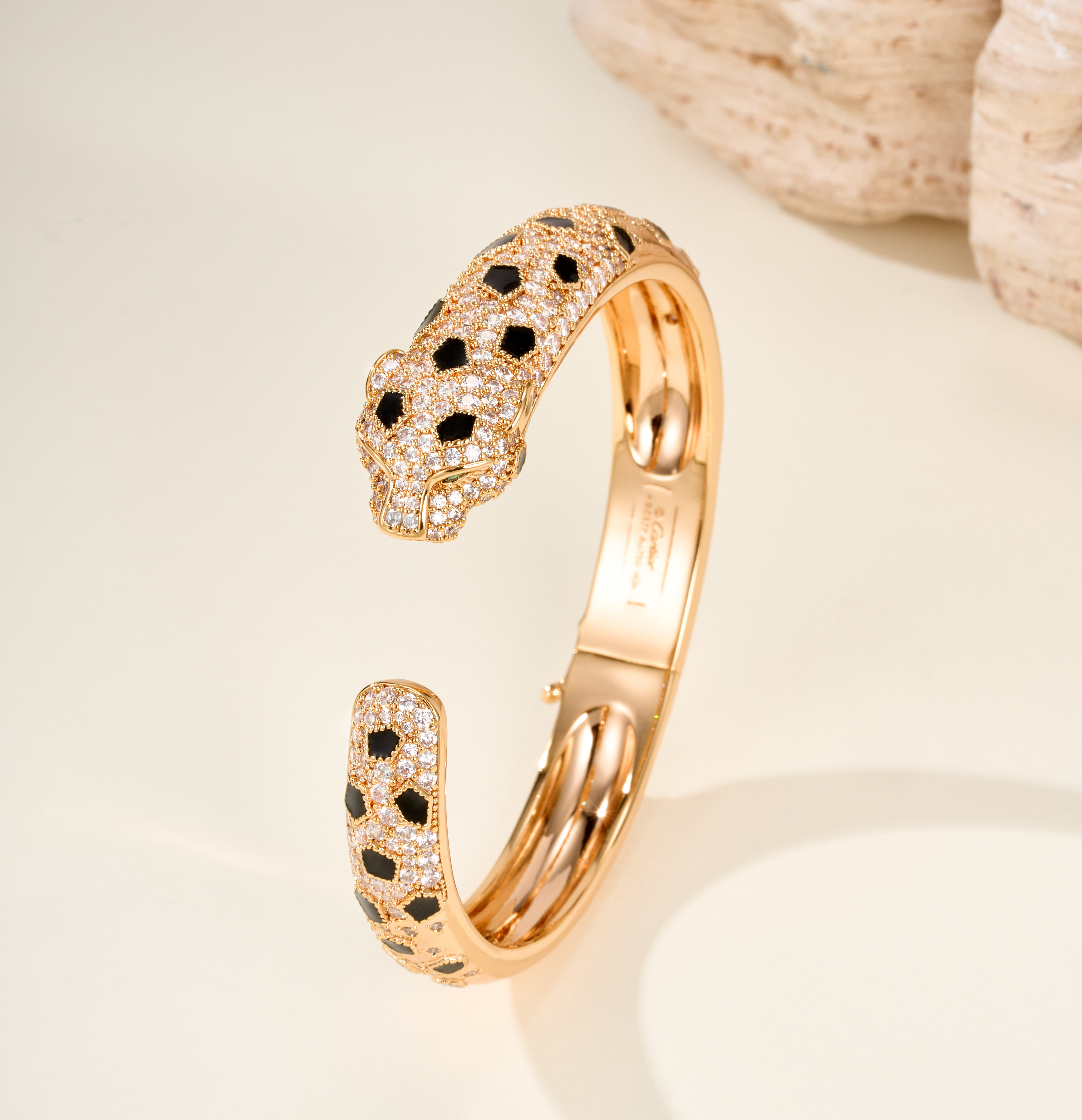 Cartier Panther Diamond Bangle in V-Gold - SUPER-MIRROR