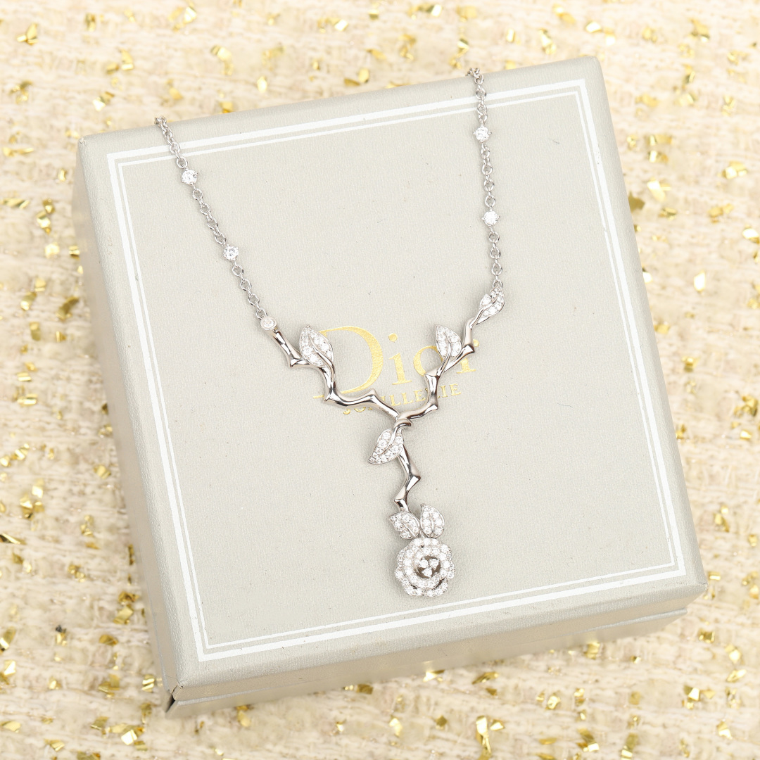 Dior Rose Dior Bagatelle Collection Jewelry Diamond Necklace. - PONI - Image 2