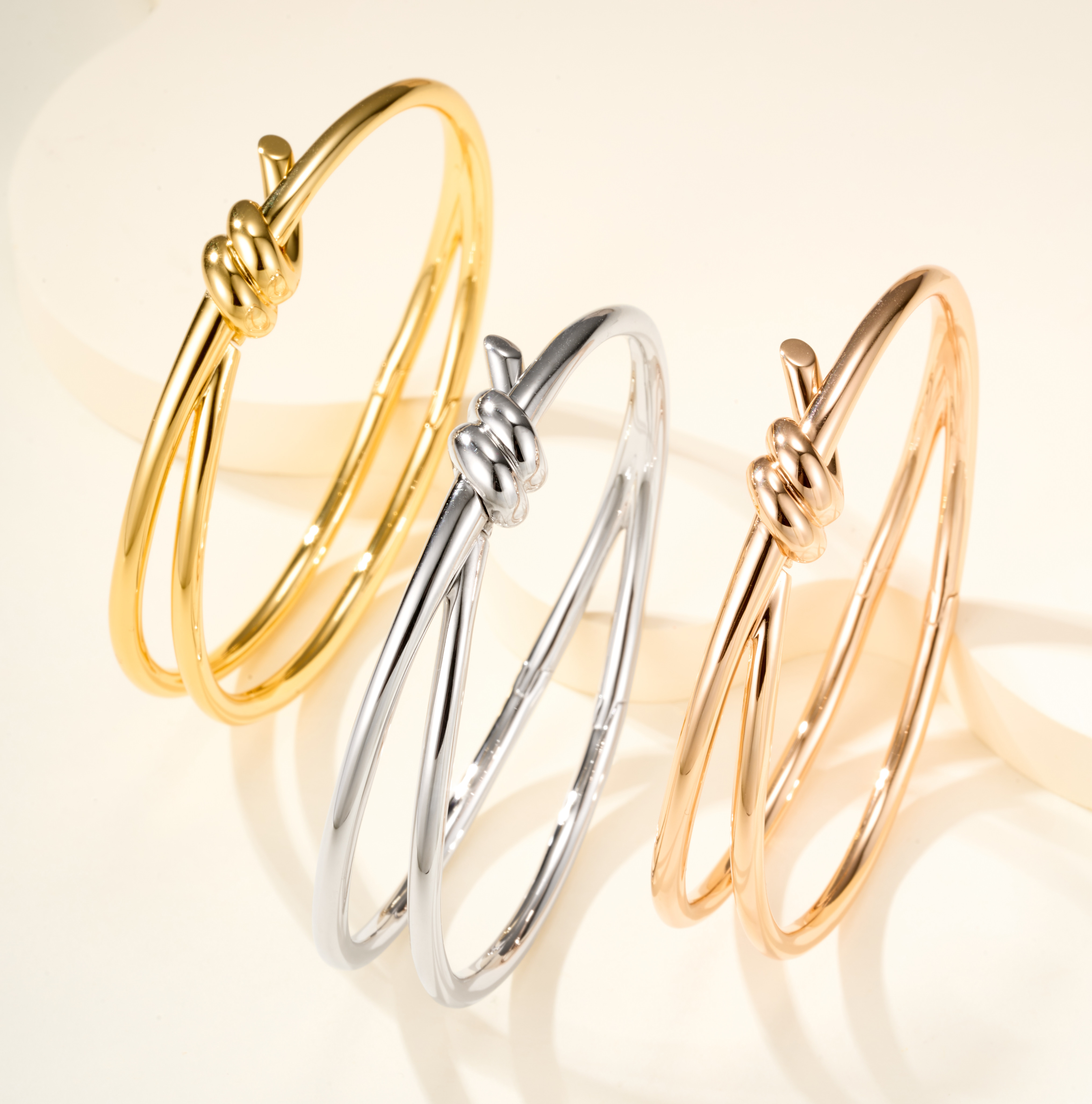 Tiffany T Knot Jewelry Series Delicate Knot Bangle - SUPER-MIRROR