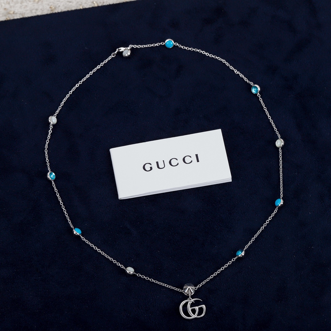 Gucci Classic GG Logo Pendant Necklace