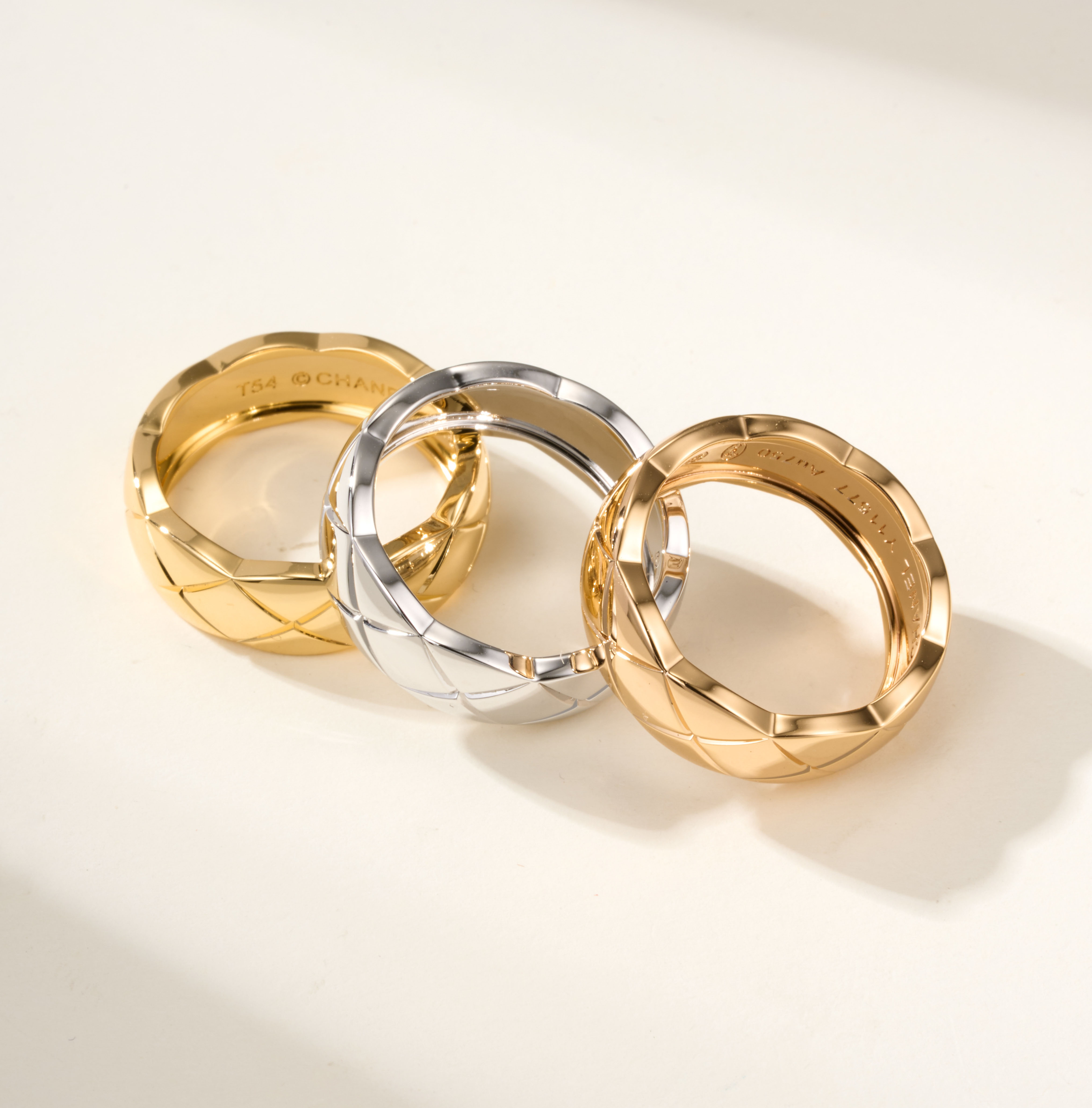 Chanel Coco Crush wide band quilted Ring