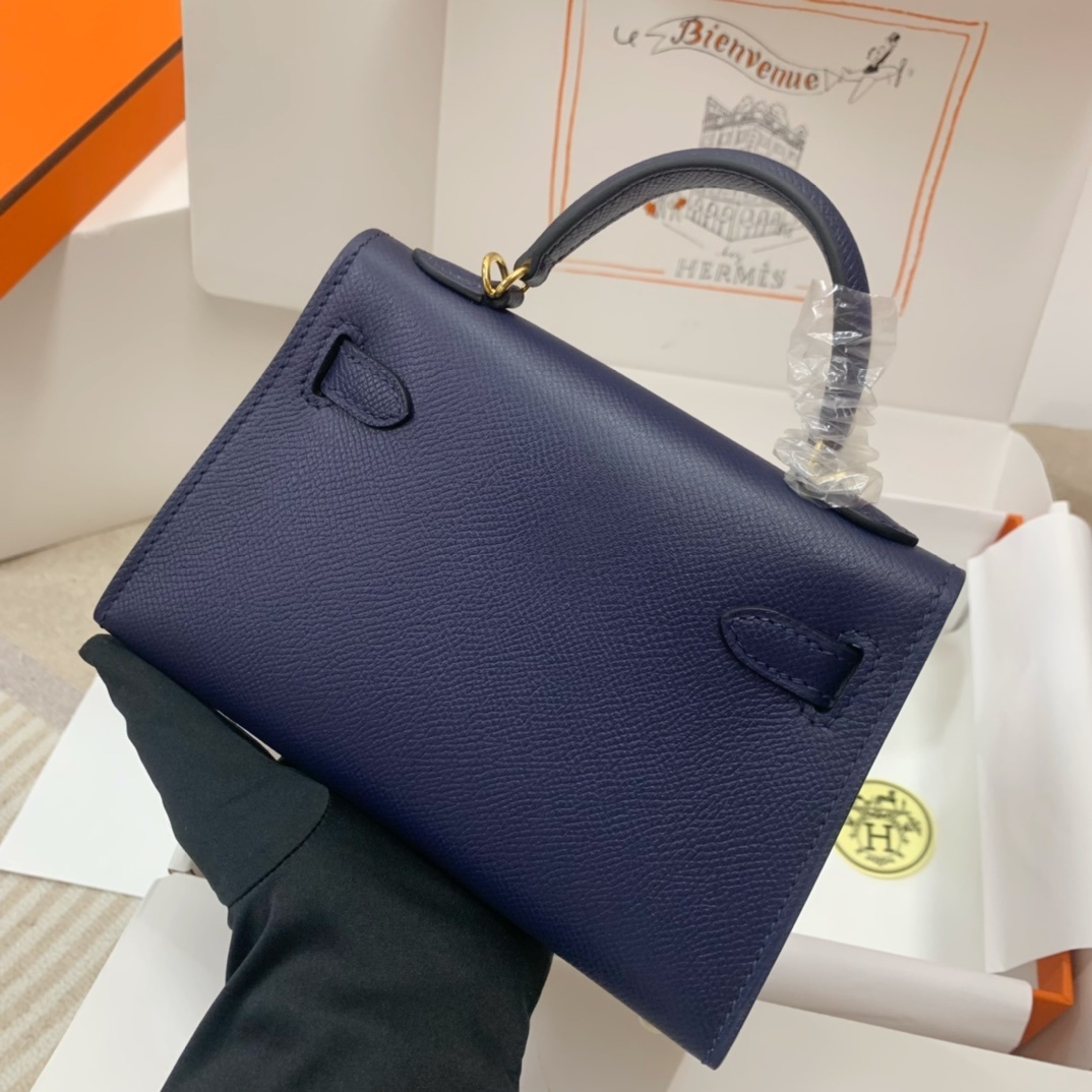 Hermès Kelly Sellier 20 Bleu Saphir Epsom Leather Gold Hardware - Image 3