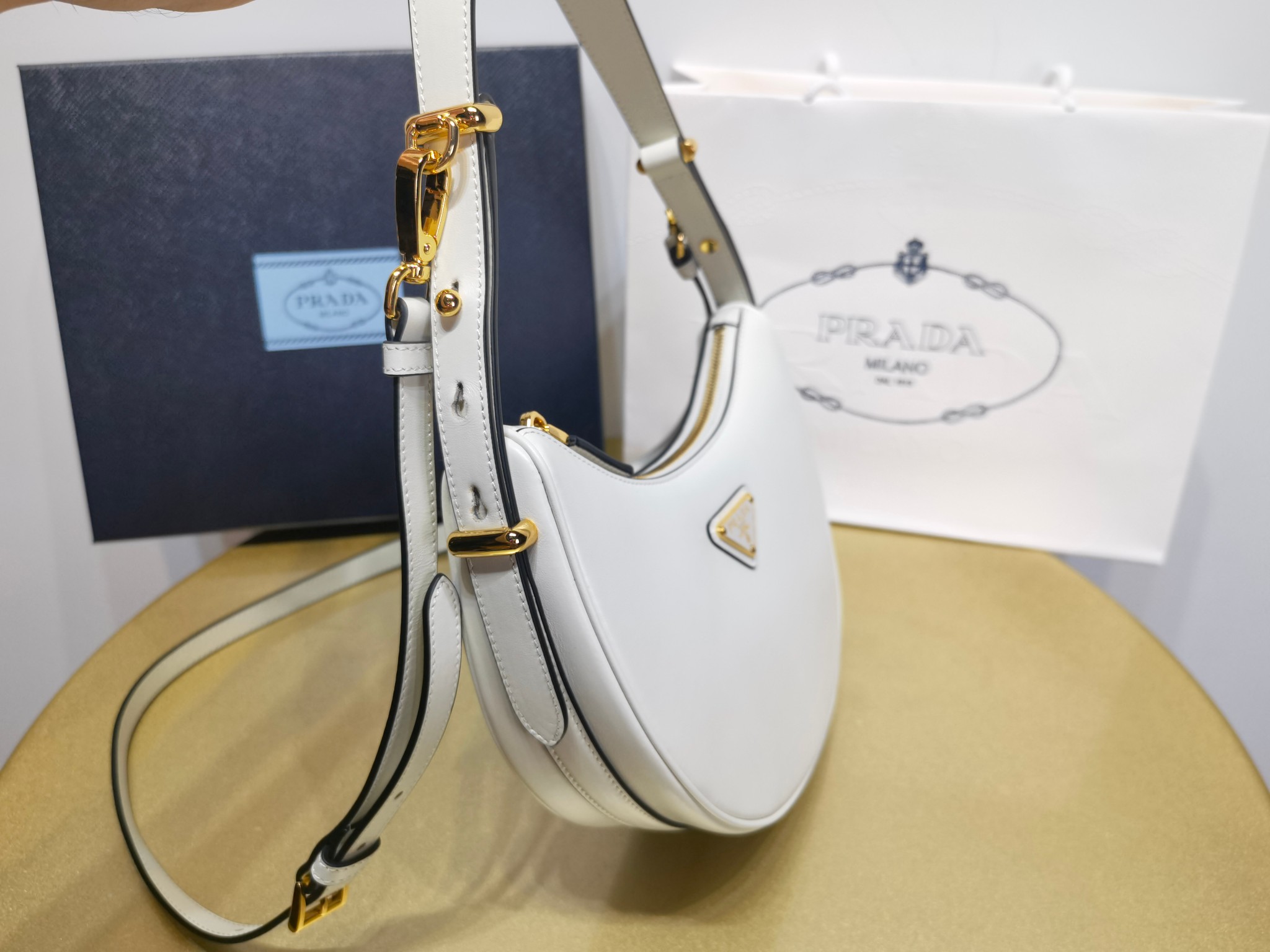 Prada 1BC194 Arqu leather small shoulder bag 3 - Image 4