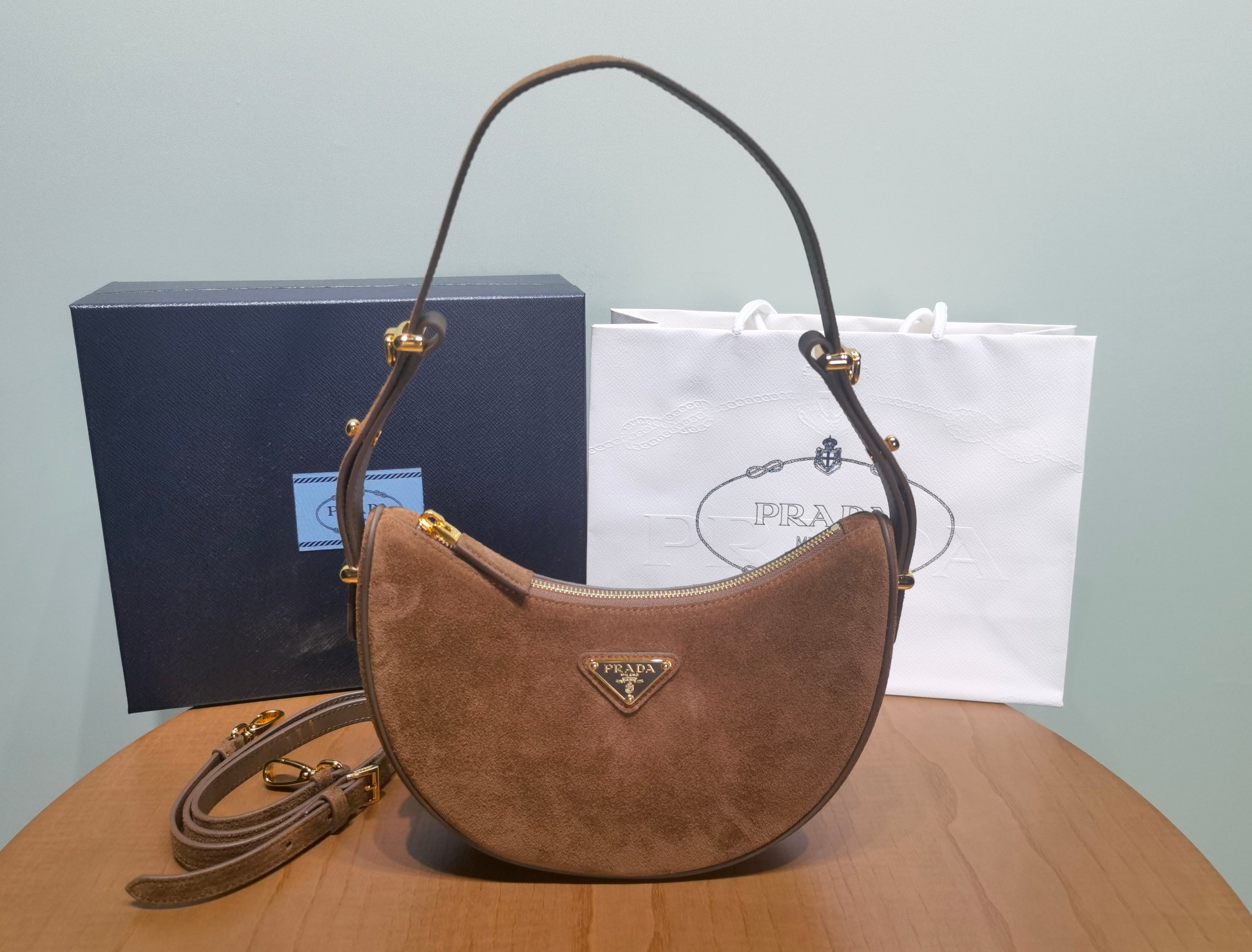 Prada 1BC194 Arqu leather small shoulder bag 4 - Image 2