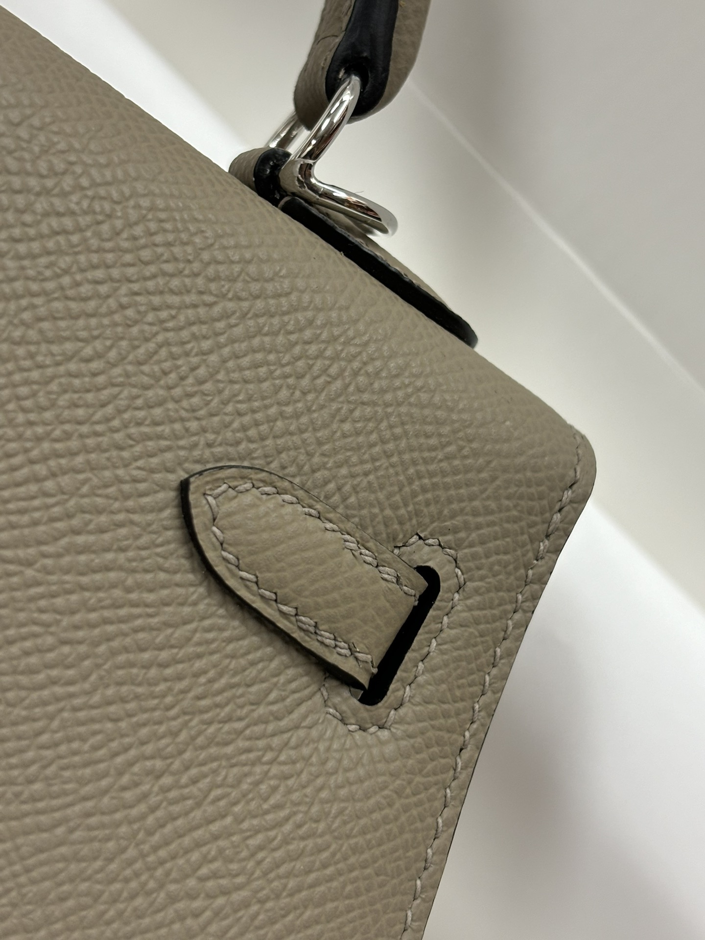 Hermès Kelly Sellier 25 Etoupe Epsom Palladium Hardware - Image 5