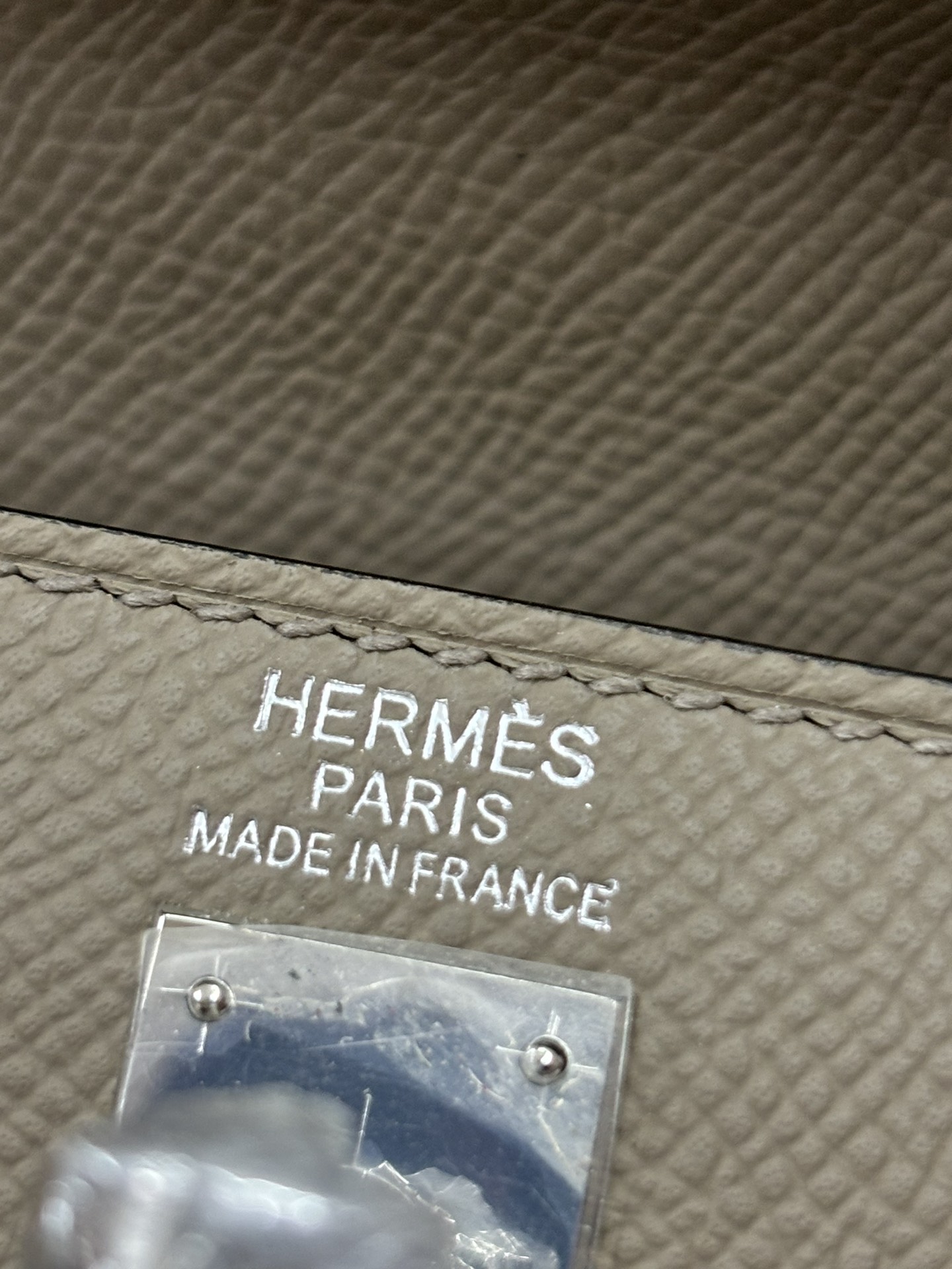 Hermès Kelly Sellier 25 Etoupe Epsom Palladium Hardware - Image 6