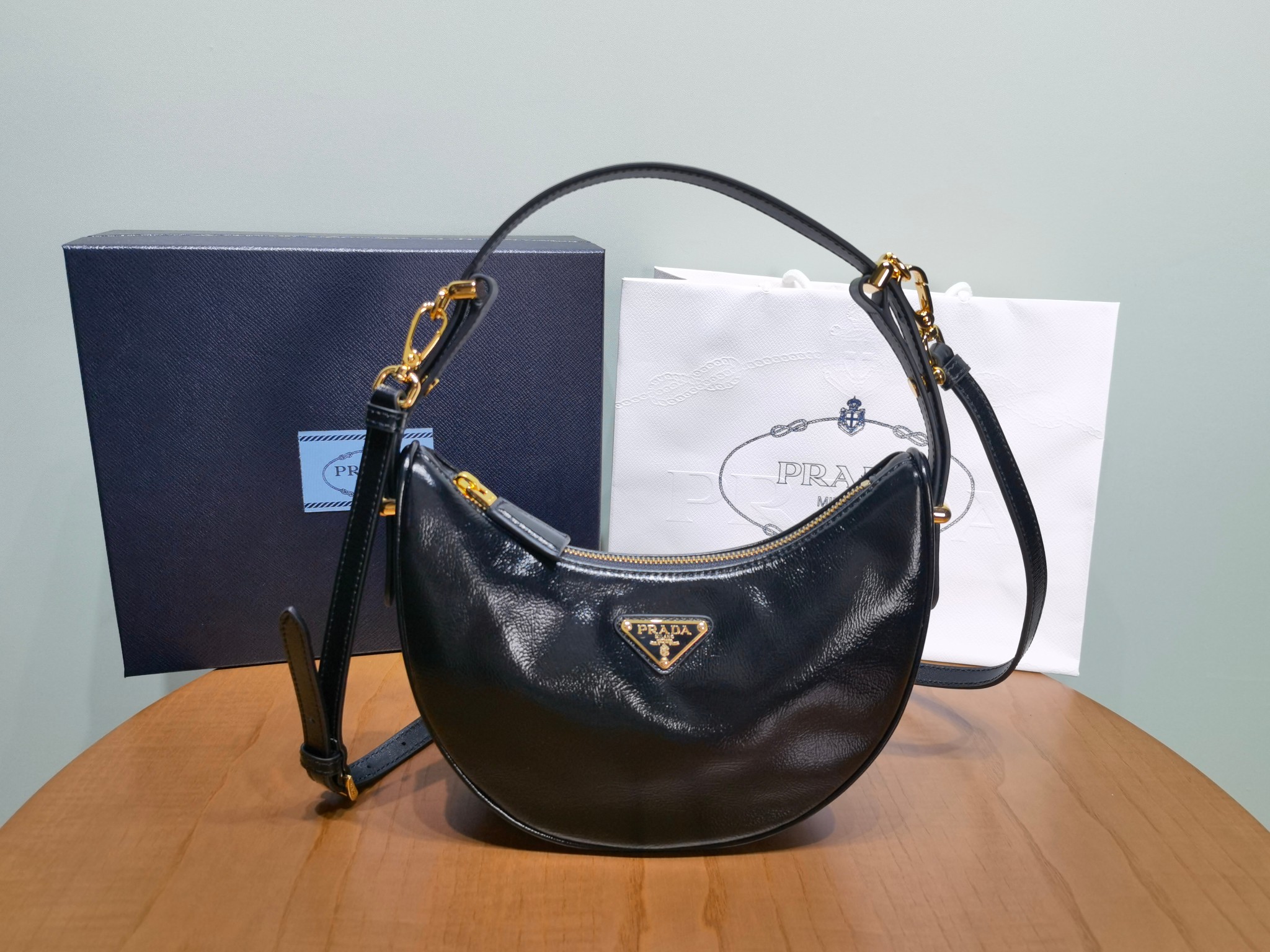Prada 1BC194 Arqu leather small shoulder bag 8 - Image 2