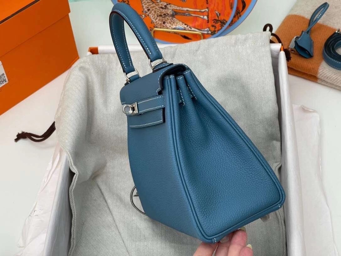 Hermès Kelly Sellier 28 Colvert Togo Leather Palladium Hardware - Image 3