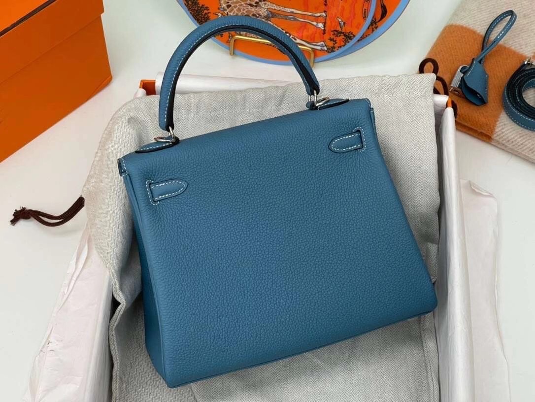 Hermès Kelly Sellier 28 Colvert Togo Leather Palladium Hardware - Image 4