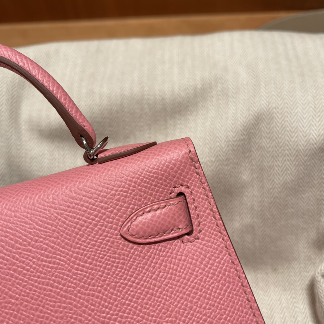 Hermès Kelly Sellier 20 Rose Confetti Epsom Leather Palladium Hardware - Image 4