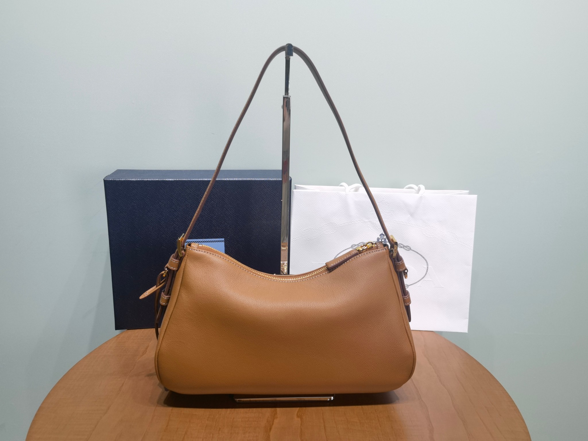 Prada Aim 1BC229 medium leather shoulder bag 2 - Image 2