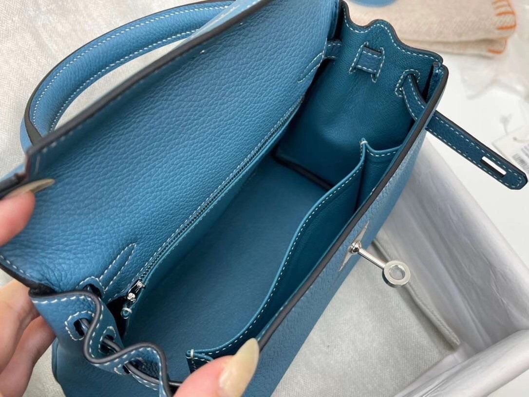 Hermès Kelly Sellier 28 Colvert Togo Leather Palladium Hardware - Image 6