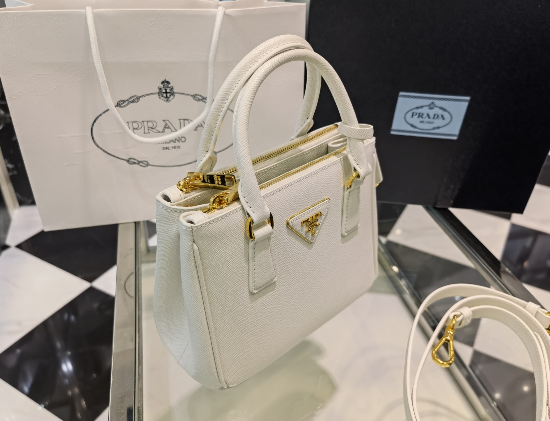 Prada Galleria 1BA906 Saffiano leather mini-bag 3 - Image 3