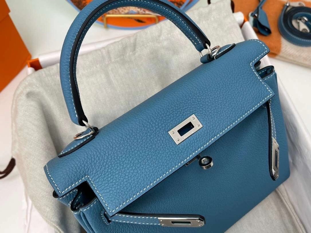 Hermès Kelly Sellier 28 Colvert Togo Leather Palladium Hardware - Image 7