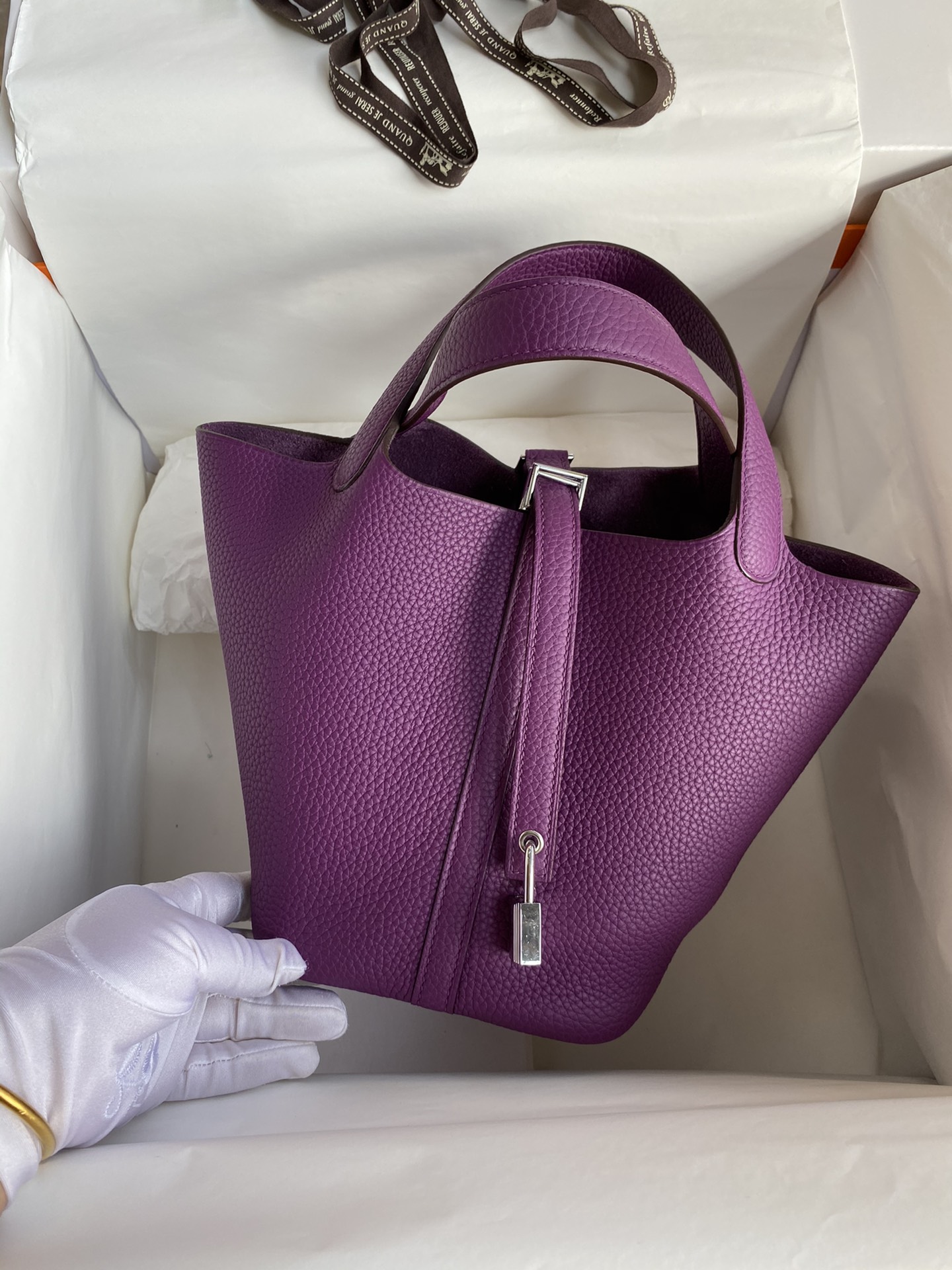 Hermès Picotin Lock 18 Anemone Clemence Palladium Hardware - Image 2