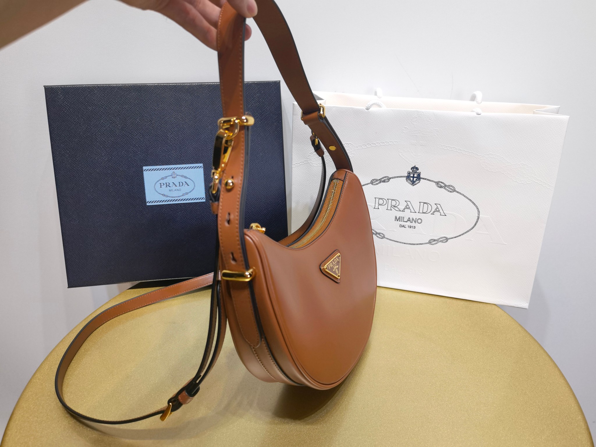 Prada 1BC194 Arqu leather small shoulder bag 2 - Image 4