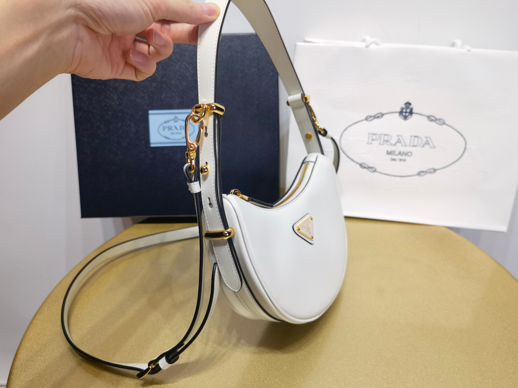 Prada 1BC199 Arqu leather mini shoulder bag 2 - Image 4