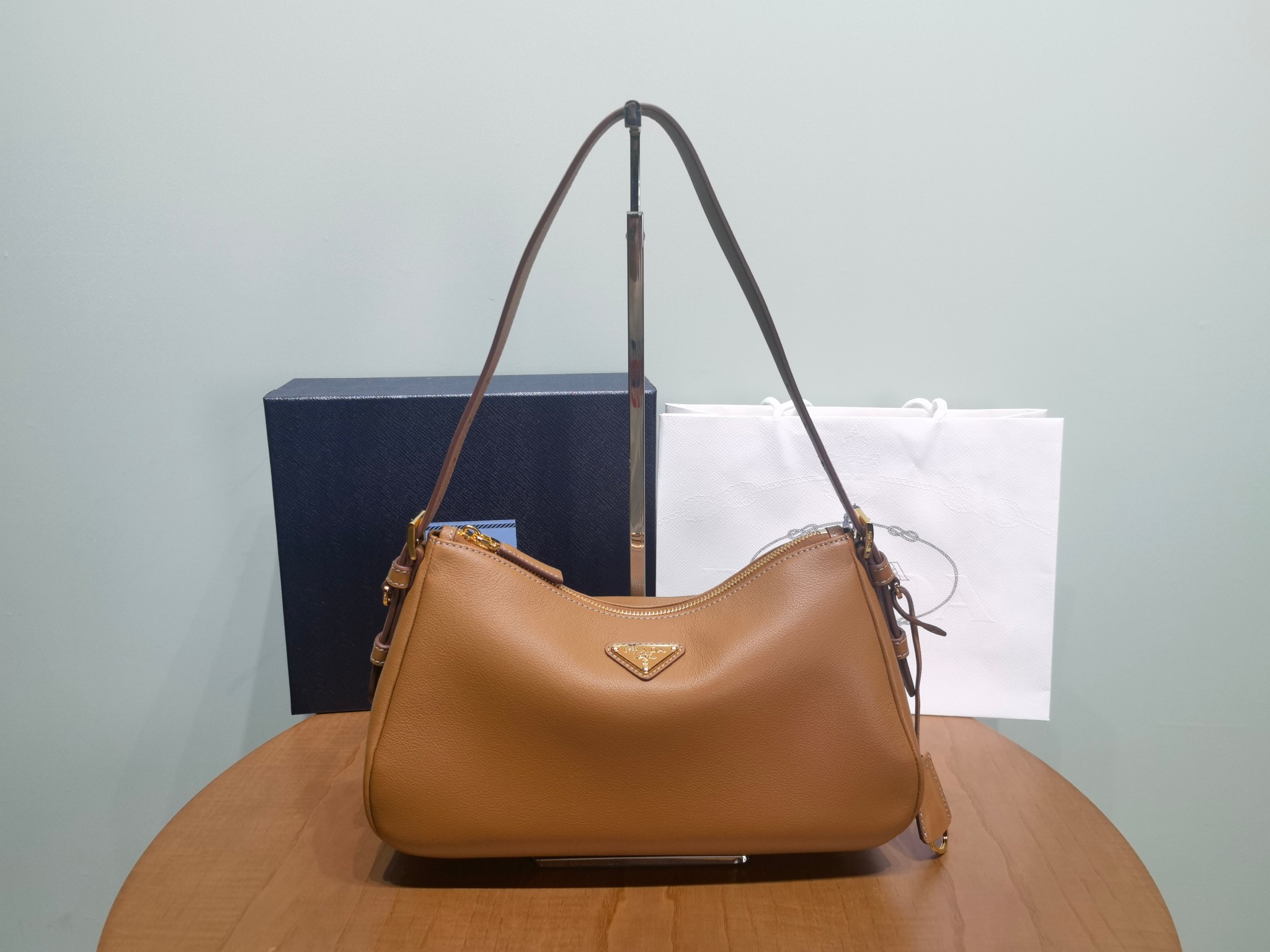 Prada Aim 1BC229 medium leather shoulder bag 2 - Image 5