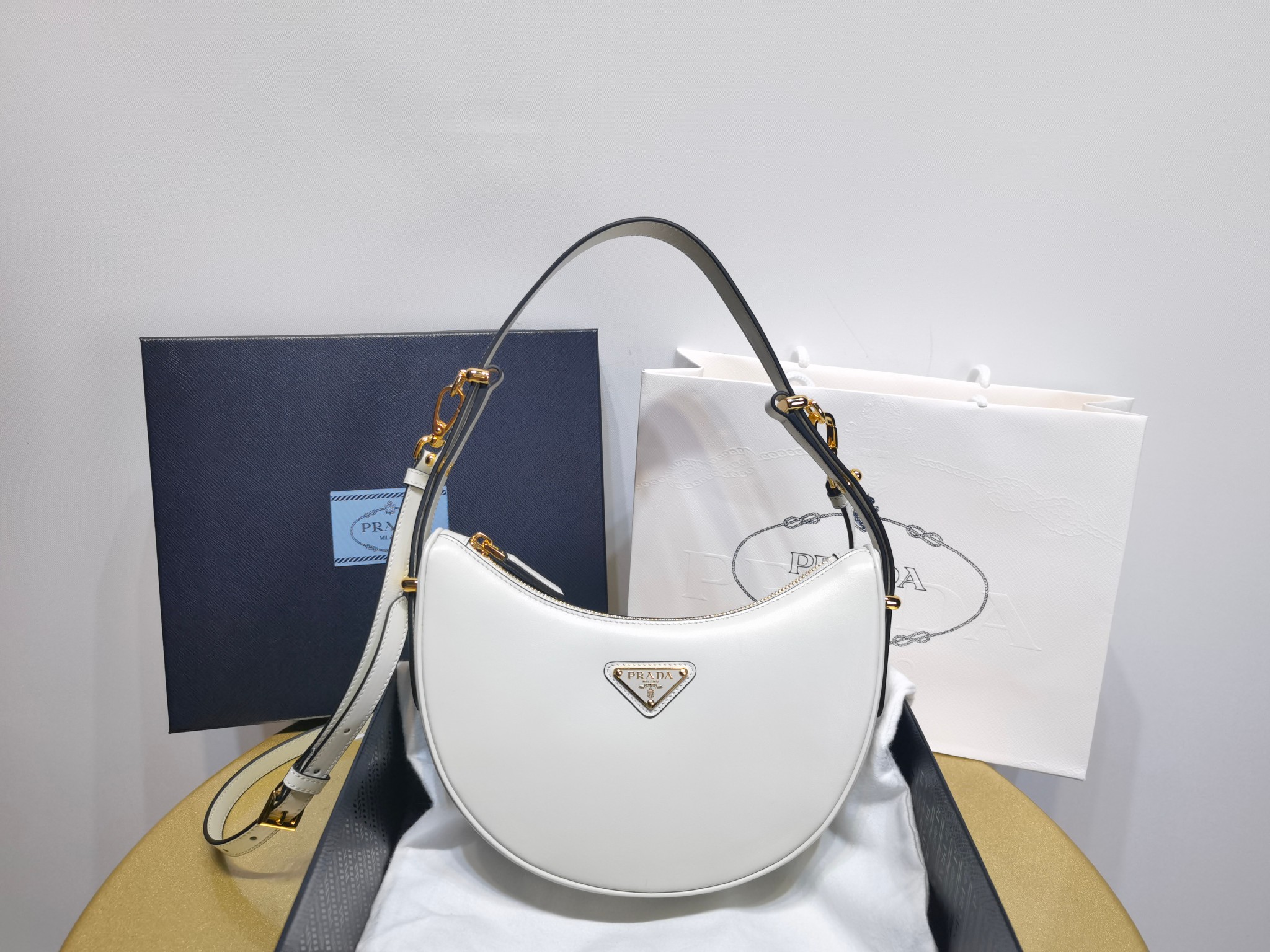 Prada 1BC194 Arqu leather small shoulder bag 3 - Image 2