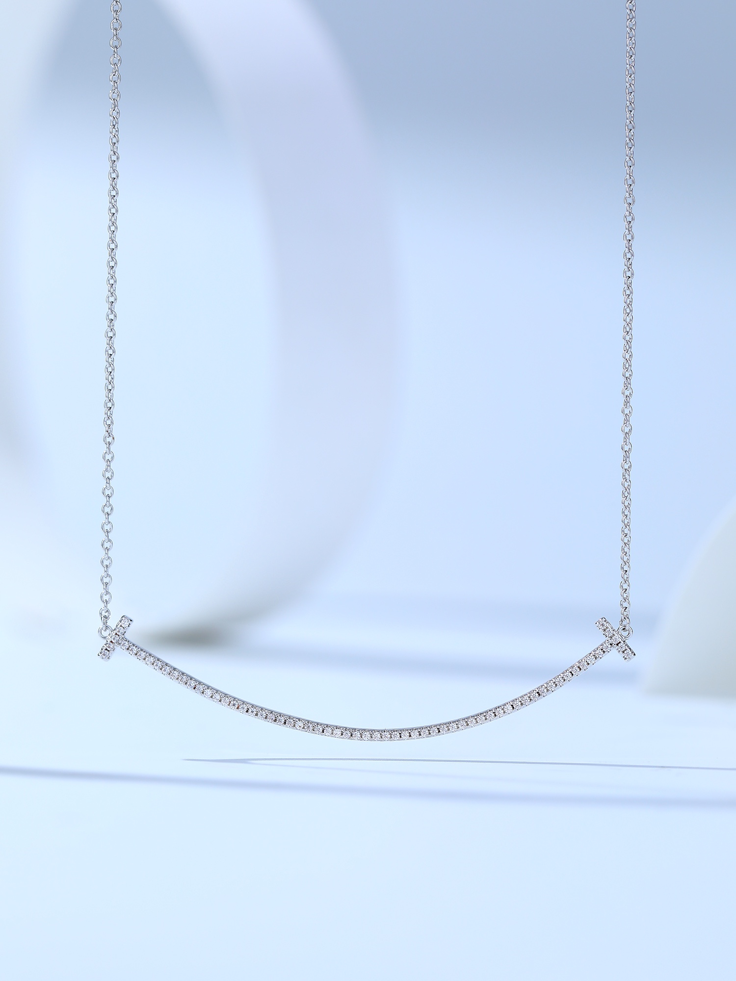 Tiffany T Smile Collection Smile Diamond Necklace (Large Size). - PONI - Image 3