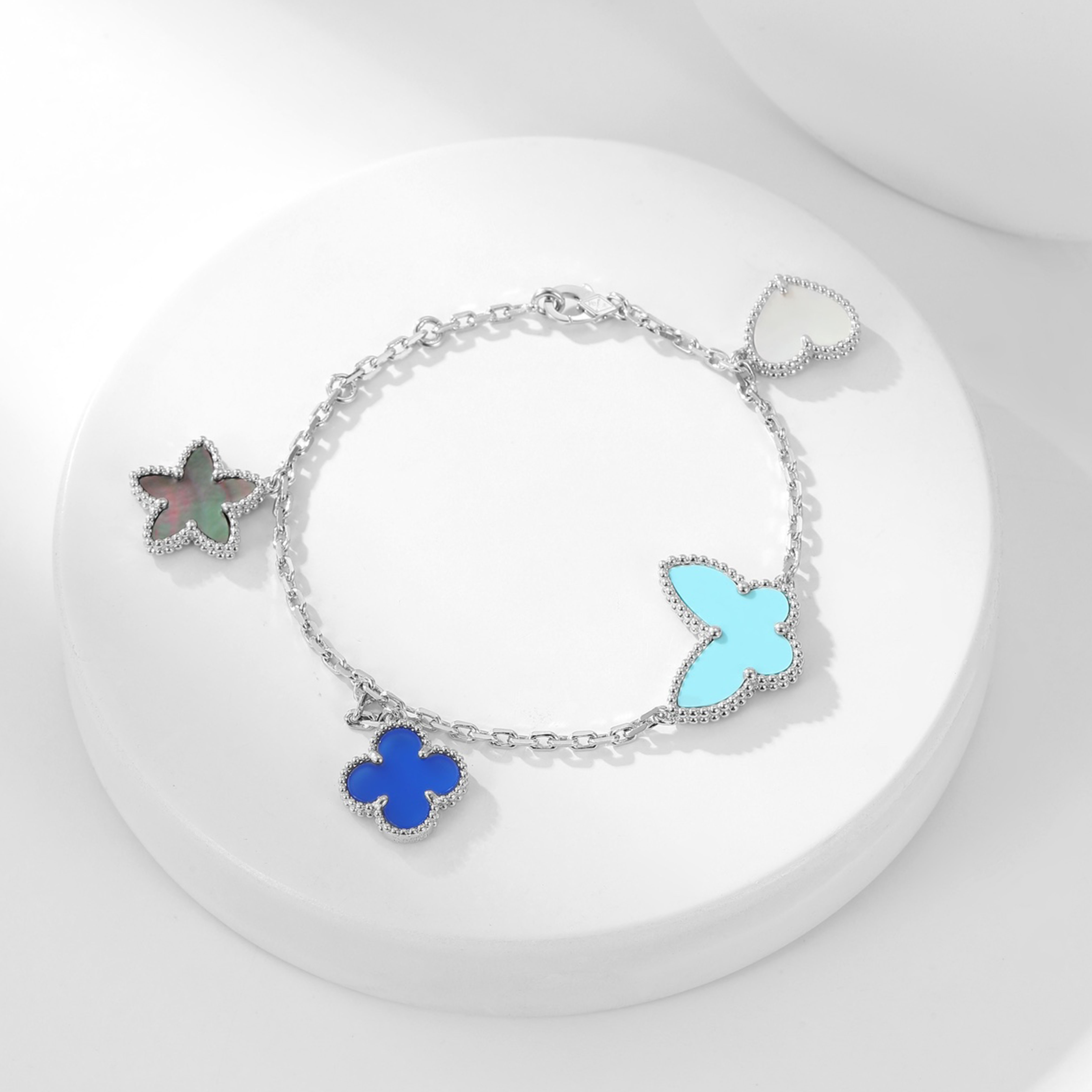 Van Cleef & Arpels Lucky Alhambra Bracelet with Four Motifs - SUPER-MIRROR