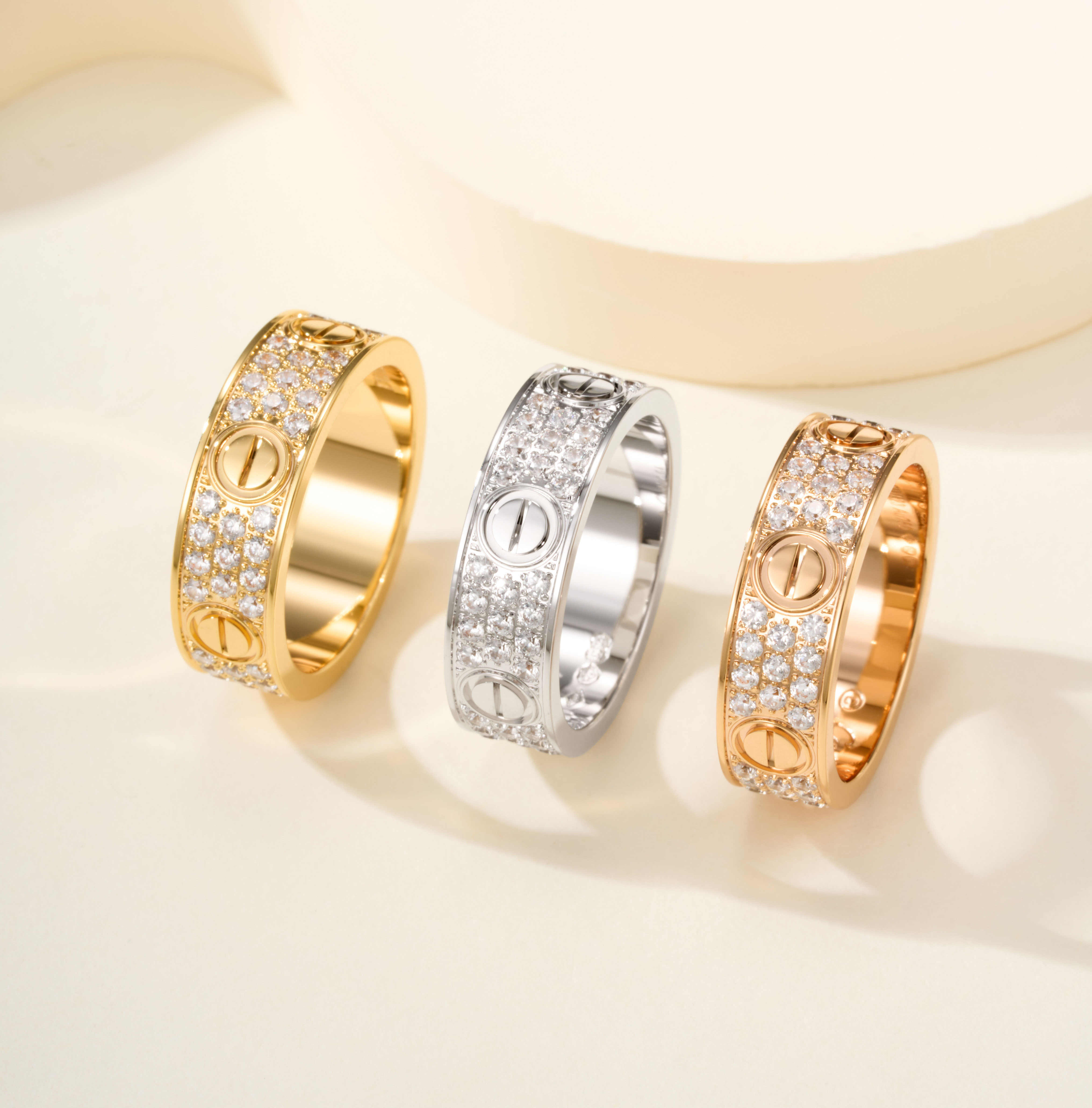 Cartier Love Wide Full Star Ring Wide Version 6.5mm - SUPER-MIRROR