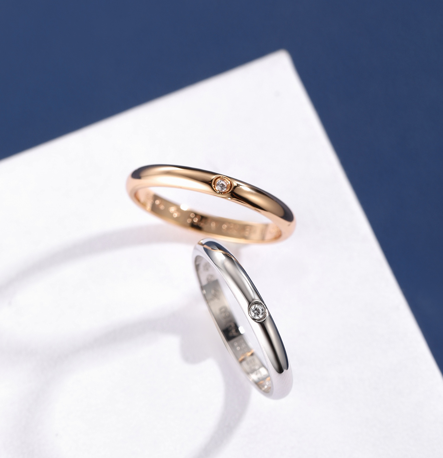 Cartier Single Diamond Wedding Rings Unisex - SUPER-MIRROR