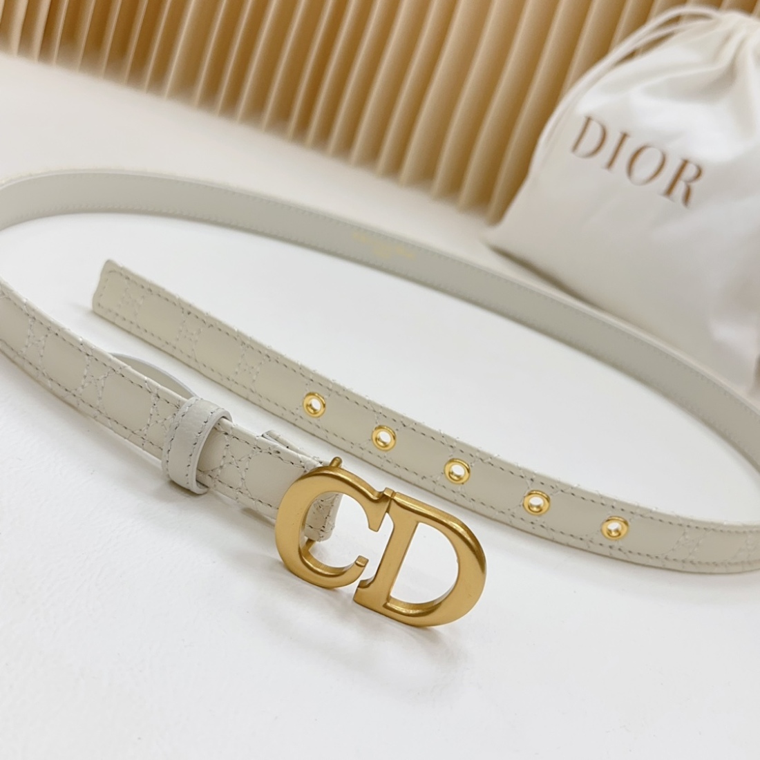 Dior double sided sheepskin with calf leather, Women Belt 20MM - Ultra-Collection - Image 9