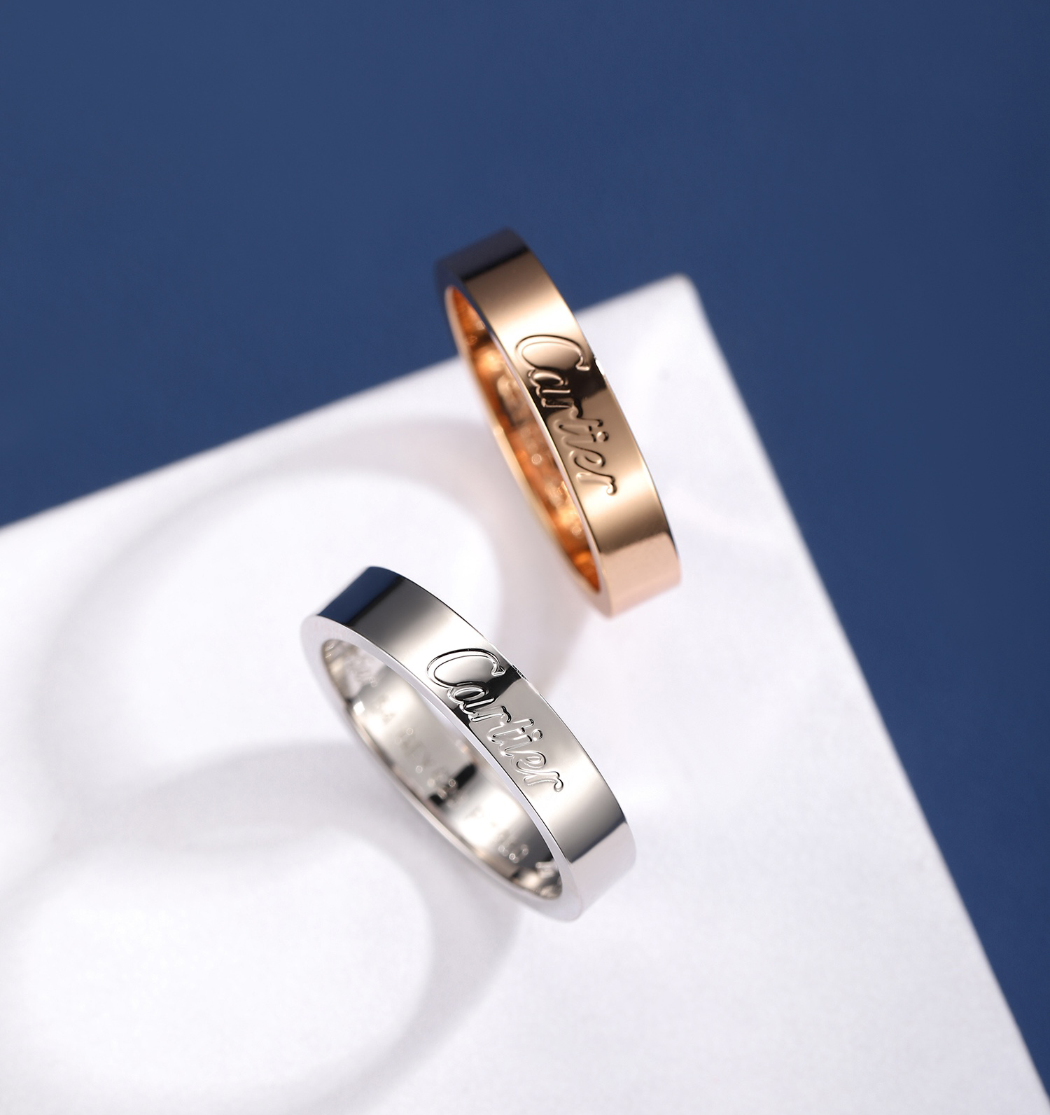 Cartier Love Letter Rings in V-Gold Width4mm - SUPER-MIRROR