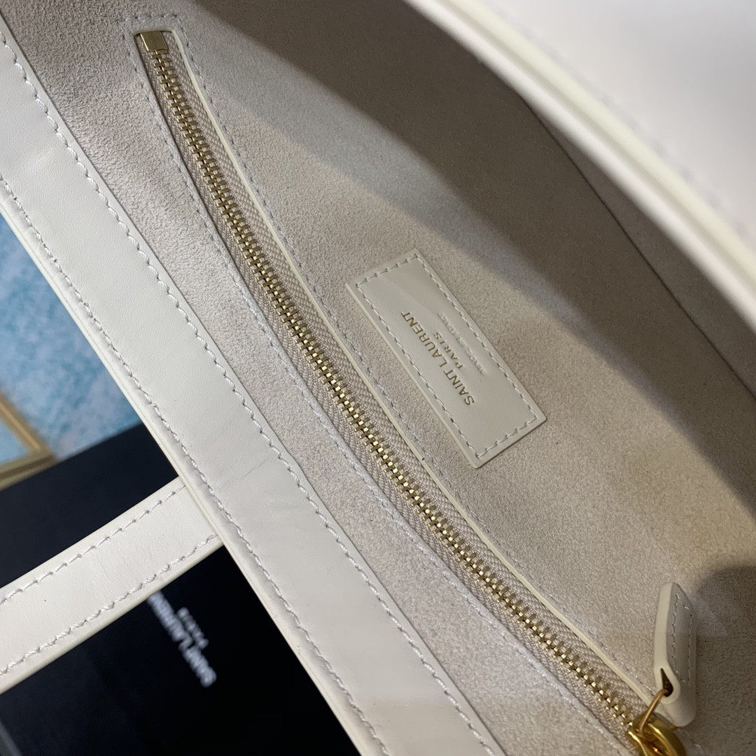 YSL LE 5 À 7 IN SMOOTH LEATHER BLANC VINTAGE 23 X 16 X 6.5 CM - Image 7