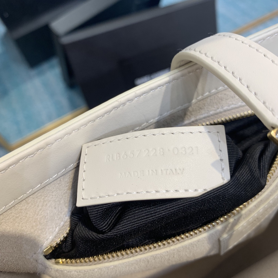 YSL LE 5 À 7 IN SMOOTH LEATHER BLANC VINTAGE 23 X 16 X 6.5 CM - Image 8