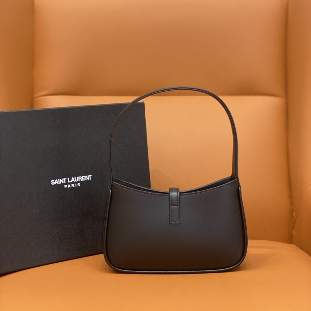 YSL MINI LE 5 À 7 IN SMOOTH LEATHER NOIR 19 X 11.5 X 4.5 CM - Image 4