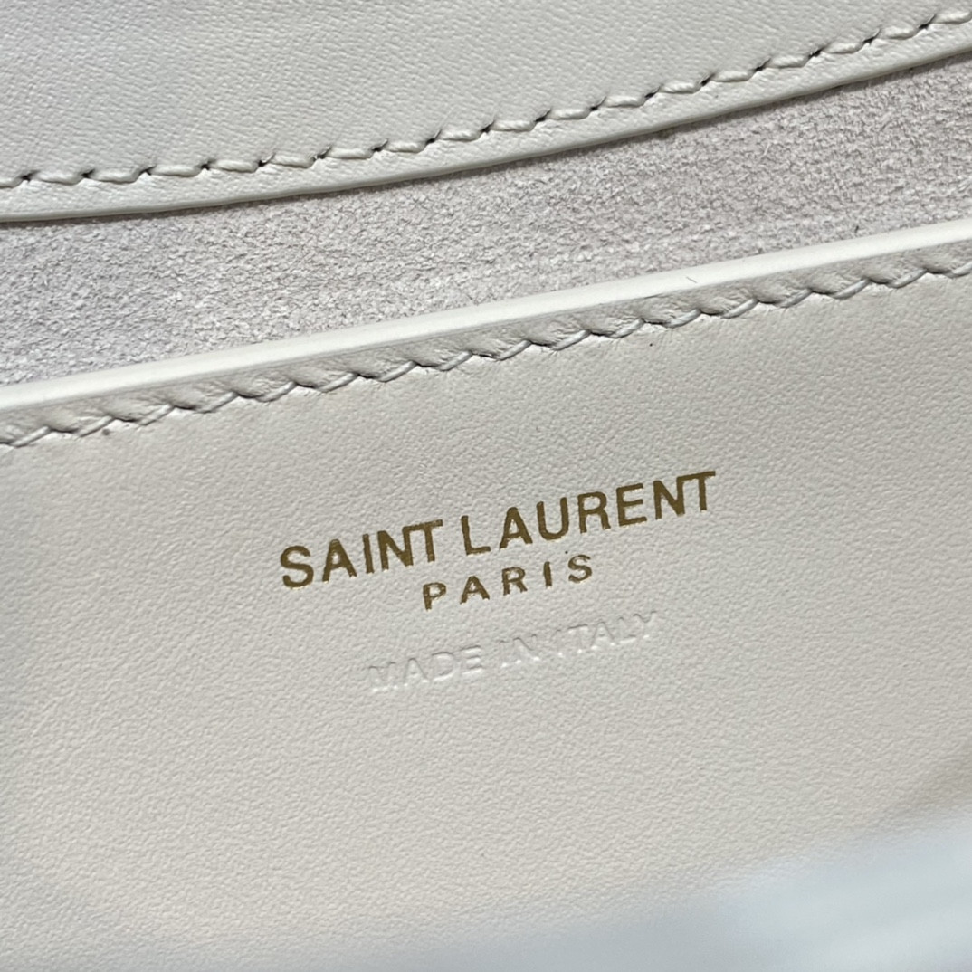 YSL MINI LE 5 À 7 IN SMOOTH LEATHER BLANC VINTAGE 19 X 11.5 X 4.5 CM - Image 9