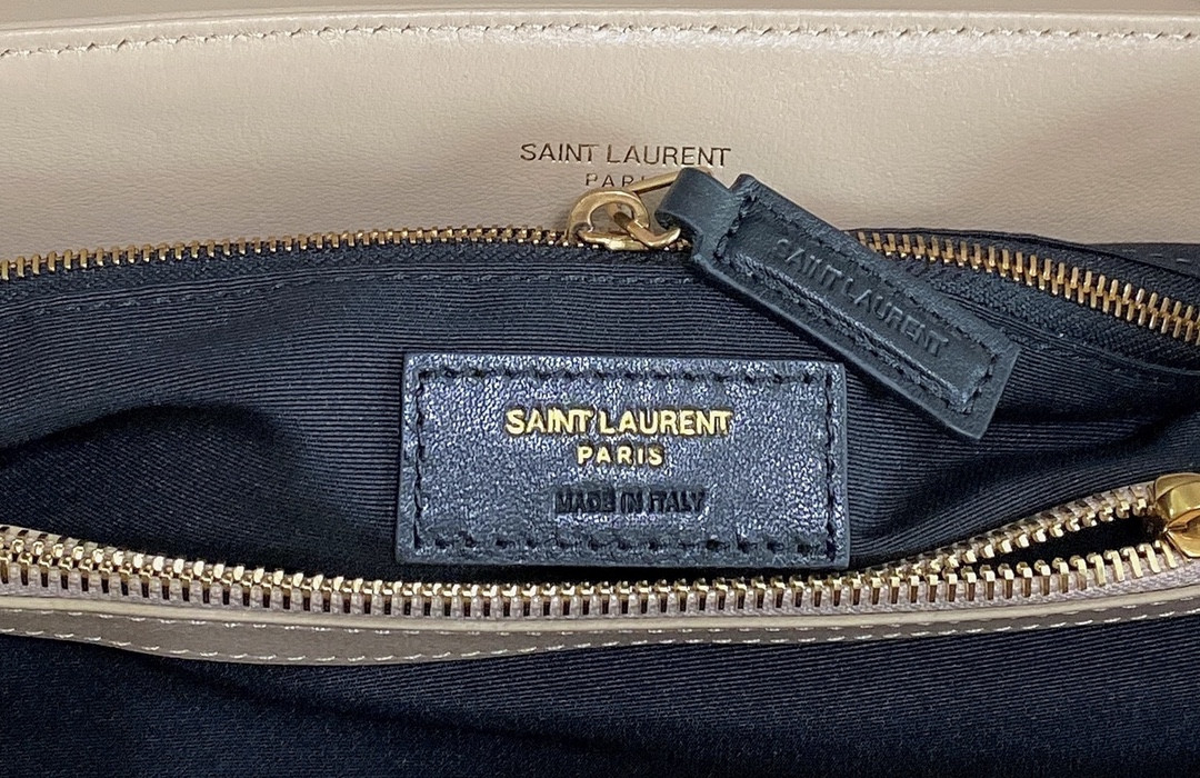YSL LOULOU MEDIUM IN QUILTED LEATHER DARK BEIGE 12.5 X 8.6 X 3.5 INCHES #2 - Image 16
