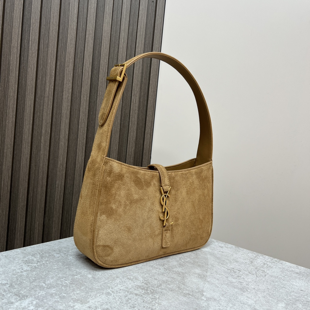 YSL LE 5 À 7 IN SUEDE BROWN 9 X 6.3 X 2.5 INCHES - Image 3