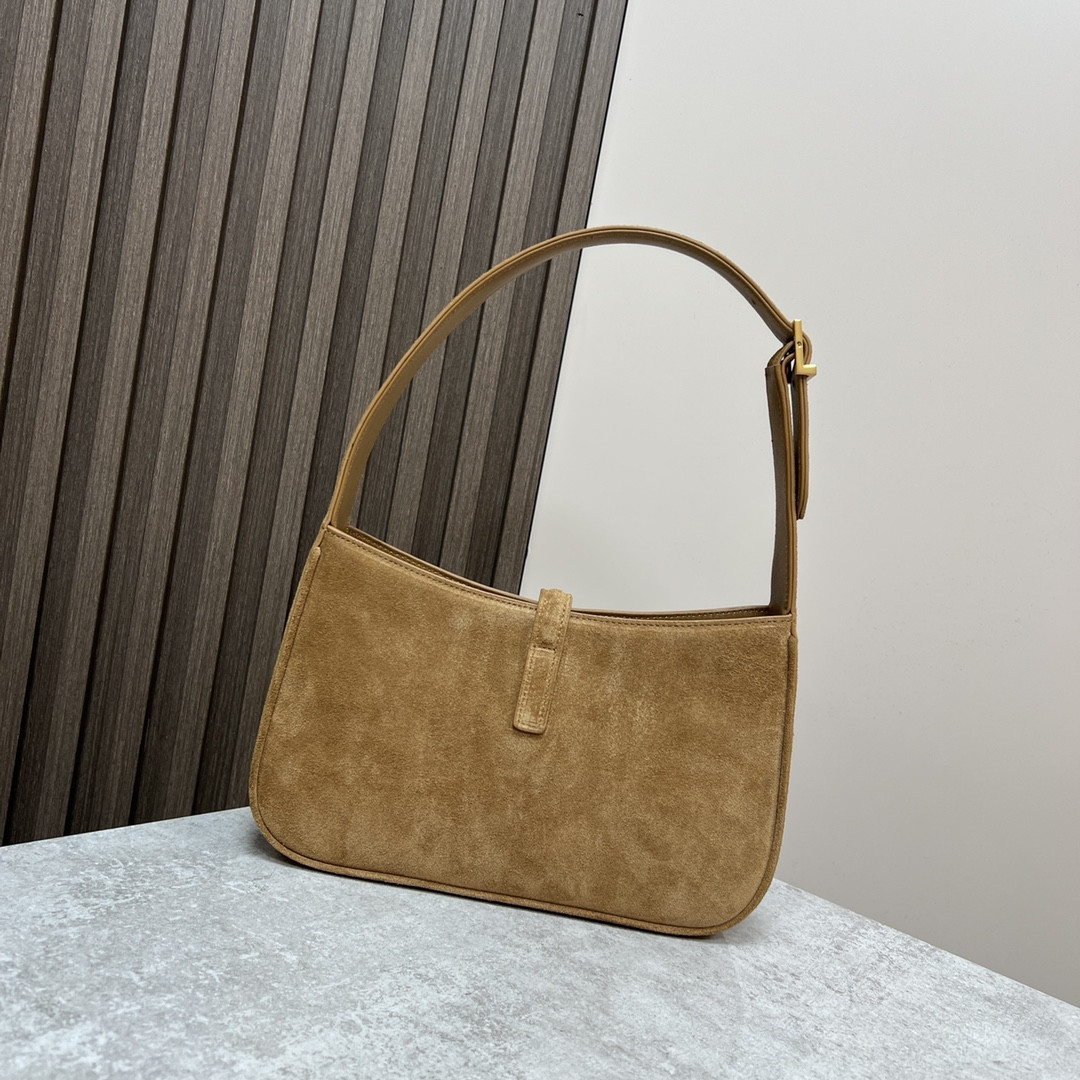 YSL LE 5 À 7 IN SUEDE BROWN 9 X 6.3 X 2.5 INCHES - Image 4