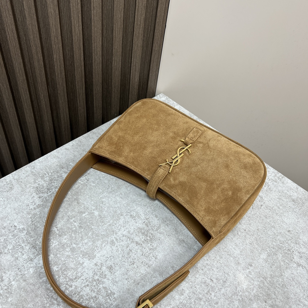 YSL LE 5 À 7 IN SUEDE BROWN 9 X 6.3 X 2.5 INCHES - Image 6