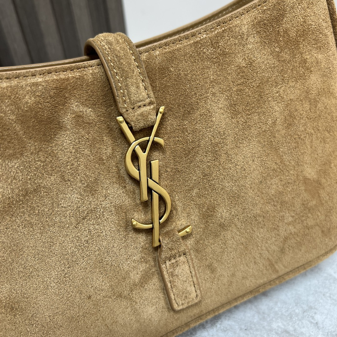 YSL LE 5 À 7 IN SUEDE BROWN 9 X 6.3 X 2.5 INCHES - Image 7