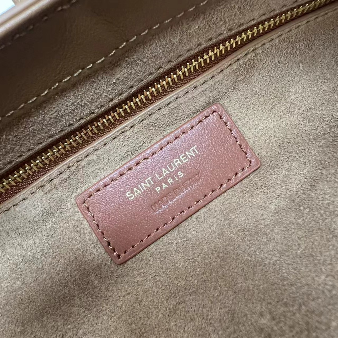 YSL LE 5 À 7 IN SUEDE BROWN 9 X 6.3 X 2.5 INCHES - Image 10