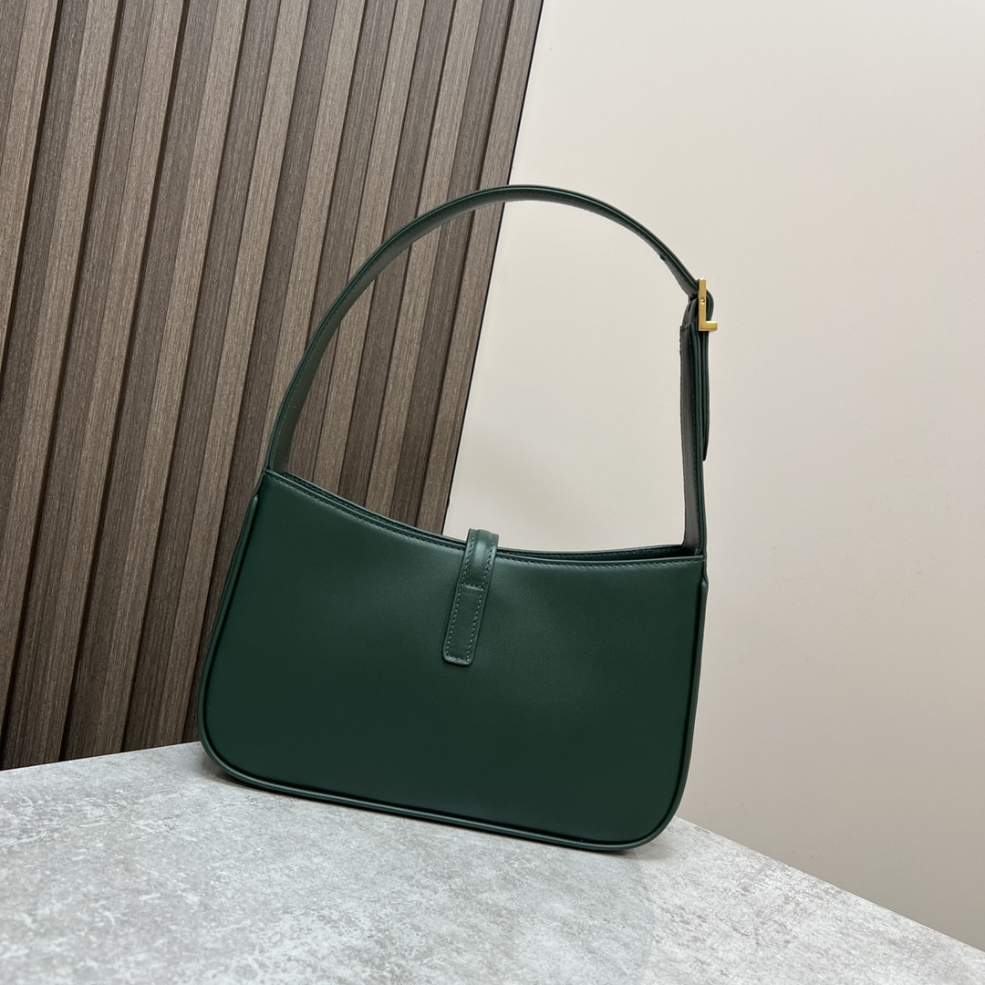 YSL LE 5 À 7 IN SMOOTH LEATHER VERT FONCE 9 X 6.3 X 2.5 INCHES - Image 4