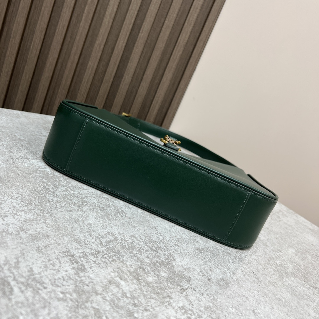 YSL LE 5 À 7 IN SMOOTH LEATHER VERT FONCE 9 X 6.3 X 2.5 INCHES - Image 5